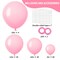 RUBFAC Pink Balloons 129pcs Pastel Pink Balloons Different Sizes 18 12 10 5 Inch Light Pink Balloons for Valentine's Day Birthday Wedding Anniversary Baby Shower Garland Arch Party Decoration